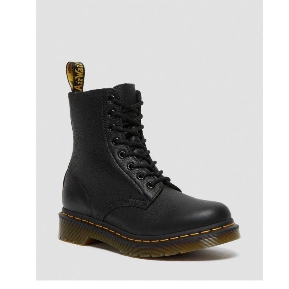 Dr. Martens Black 1460 Pascal Virginia Leather Boots Sz. 9​​​​​​​​​​​
